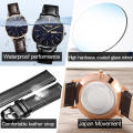 2866 OLEVS Marke Fashion Casual Ein Paar Armbanduhr Für Männer und Frauen Pu-leder Strap Material Tag / Datum Quarzuhr Liebhaberuhr